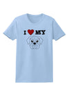 I Heart My - Cute Bulldog - White Womens T-Shirt by TooLoud-Womens T-Shirt-TooLoud-Light-Blue-X-Small-Davson Sales