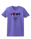 I Heart My - Cute Bulldog - White Womens T-Shirt by TooLoud-Womens T-Shirt-TooLoud-Violet-X-Small-Davson Sales