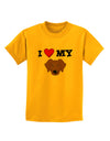 I Heart My - Cute Chocolate Labrador Retriever Dog Childrens T-Shirt by TooLoud-Childrens T-Shirt-TooLoud-Gold-X-Small-Davson Sales