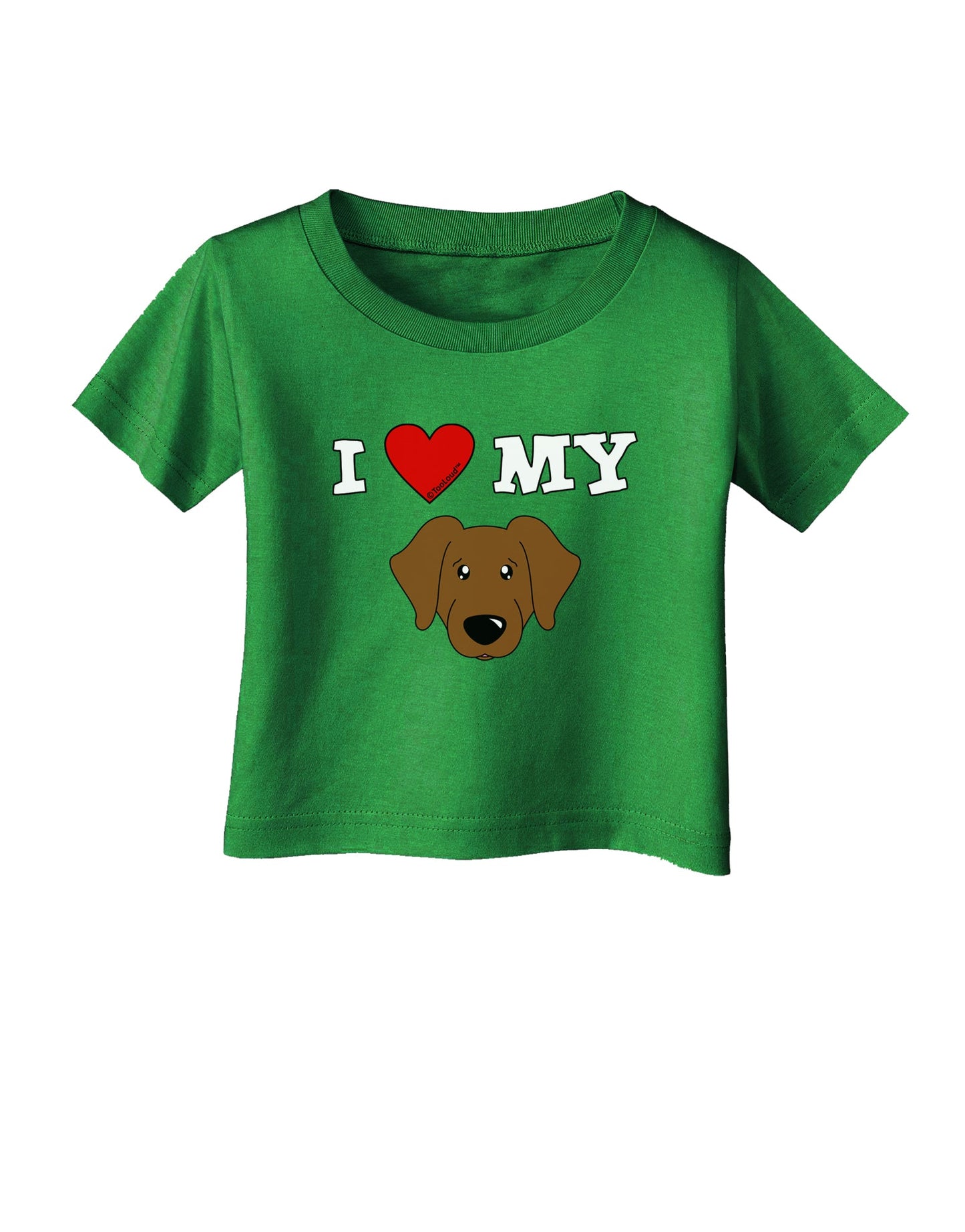 I Heart My - Cute Chocolate Labrador Retriever Dog Infant T-Shirt Dark by TooLoud-Infant T-Shirt-TooLoud-Clover-Green-06-Months-Davson Sales