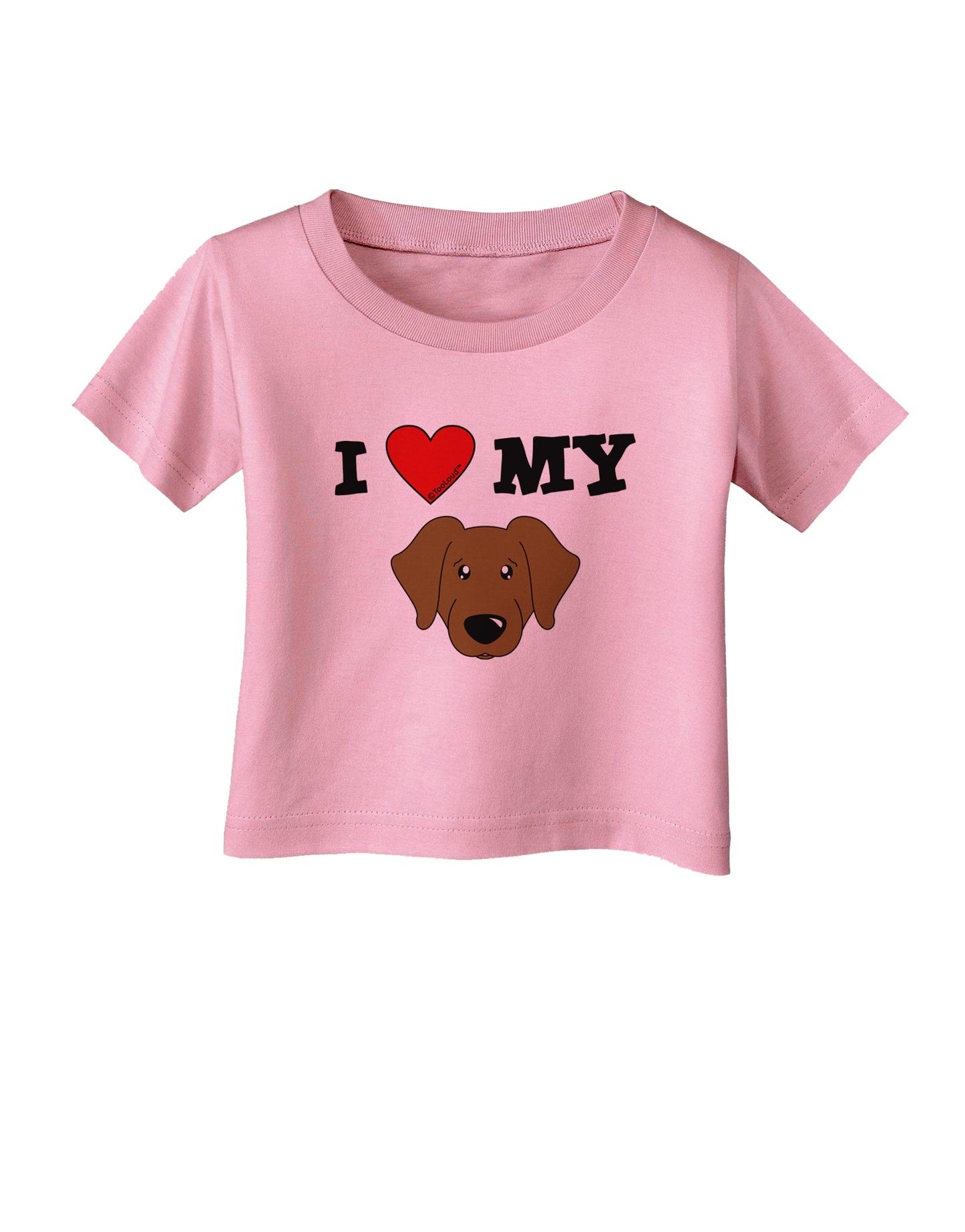 I Heart My - Cute Chocolate Labrador Retriever Dog Infant T-Shirt by TooLoud-Infant T-Shirt-TooLoud-Candy-Pink-06-Months-Davson Sales