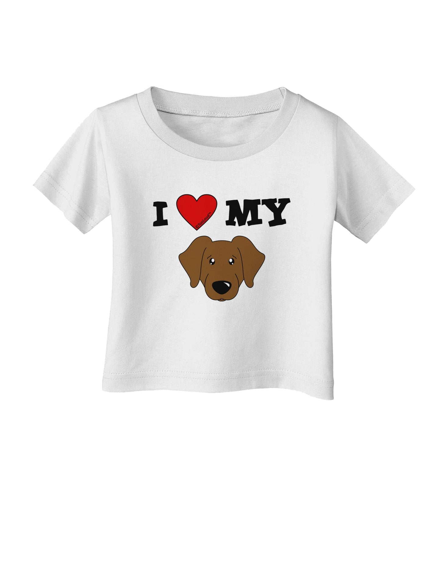 I Heart My - Cute Chocolate Labrador Retriever Dog Infant T-Shirt by TooLoud-Infant T-Shirt-TooLoud-White-06-Months-Davson Sales