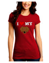 I Heart My - Cute Chocolate Labrador Retriever Dog Juniors Crew Dark T-Shirt by TooLoud-T-Shirts Juniors Tops-TooLoud-Red-Juniors Fitted Small-Davson Sales