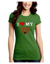 I Heart My - Cute Chocolate Labrador Retriever Dog Juniors Crew Dark T-Shirt by TooLoud-T-Shirts Juniors Tops-TooLoud-Kiwi-Green-Juniors Fitted X-Small-Davson Sales