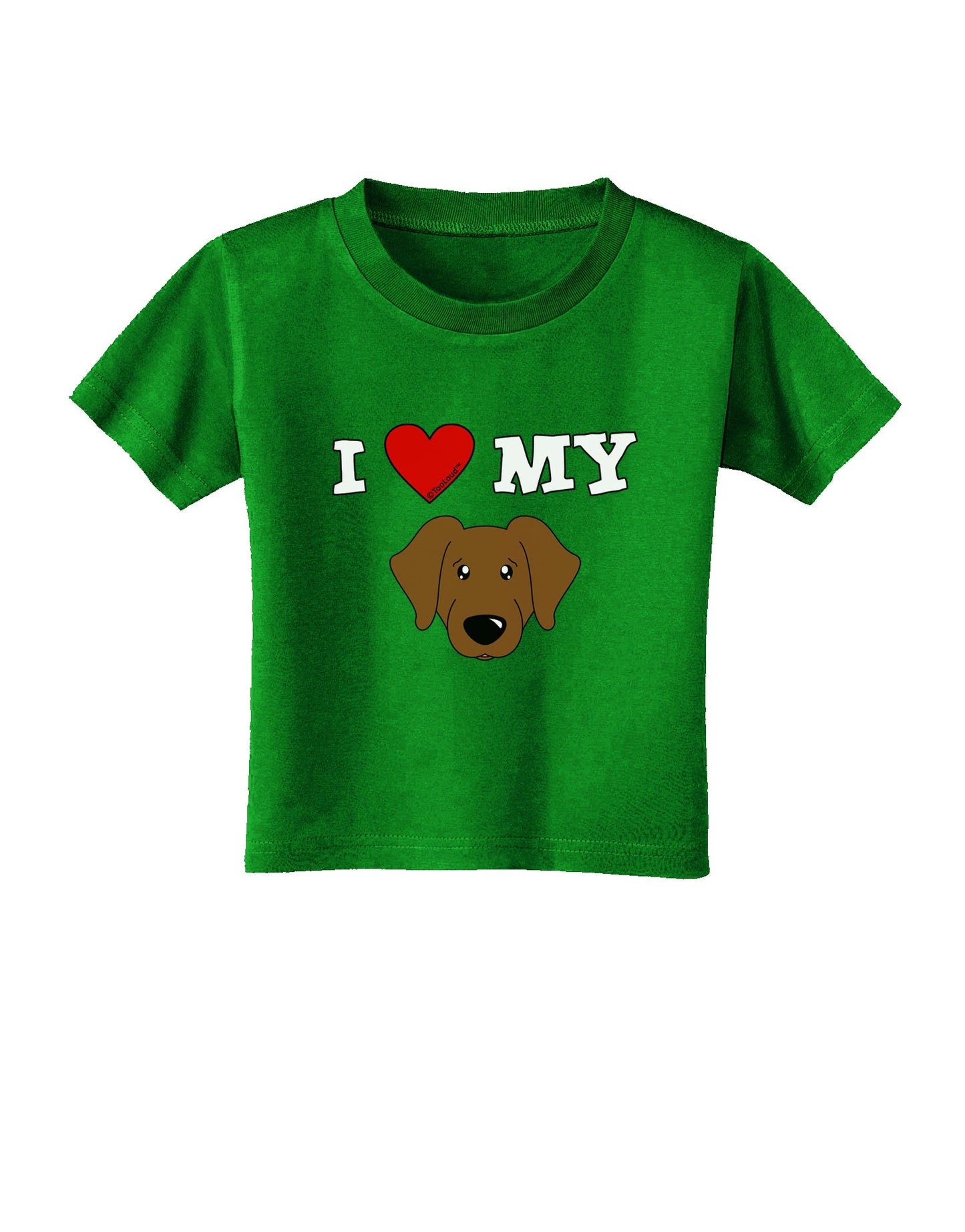 I Heart My - Cute Chocolate Labrador Retriever Dog Toddler T-Shirt Dark by TooLoud-Toddler T-Shirt-TooLoud-Clover-Green-2T-Davson Sales