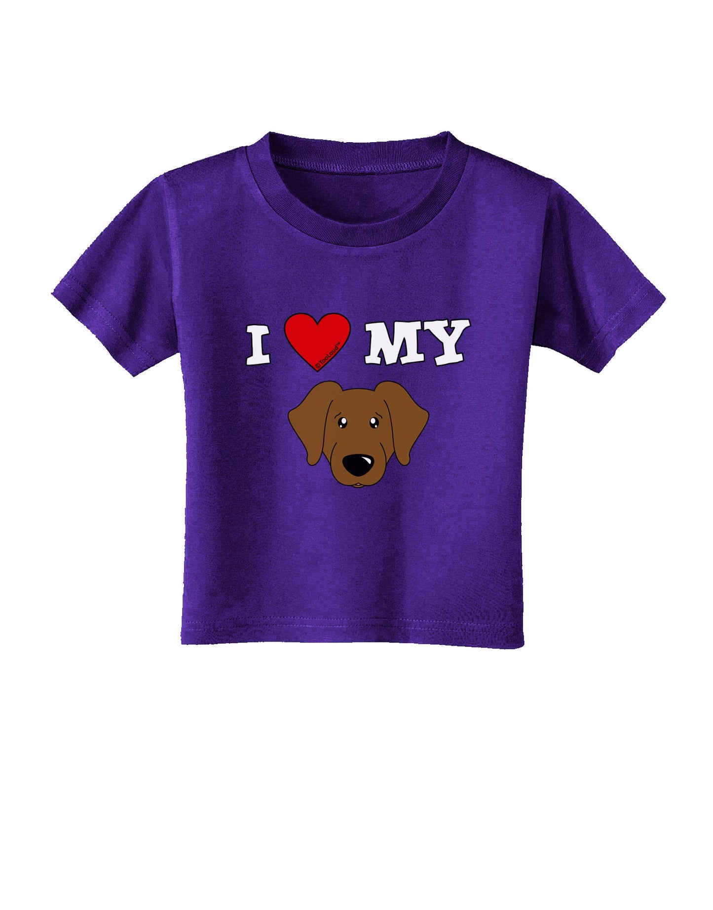 I Heart My - Cute Chocolate Labrador Retriever Dog Toddler T-Shirt Dark by TooLoud-Toddler T-Shirt-TooLoud-Purple-2T-Davson Sales