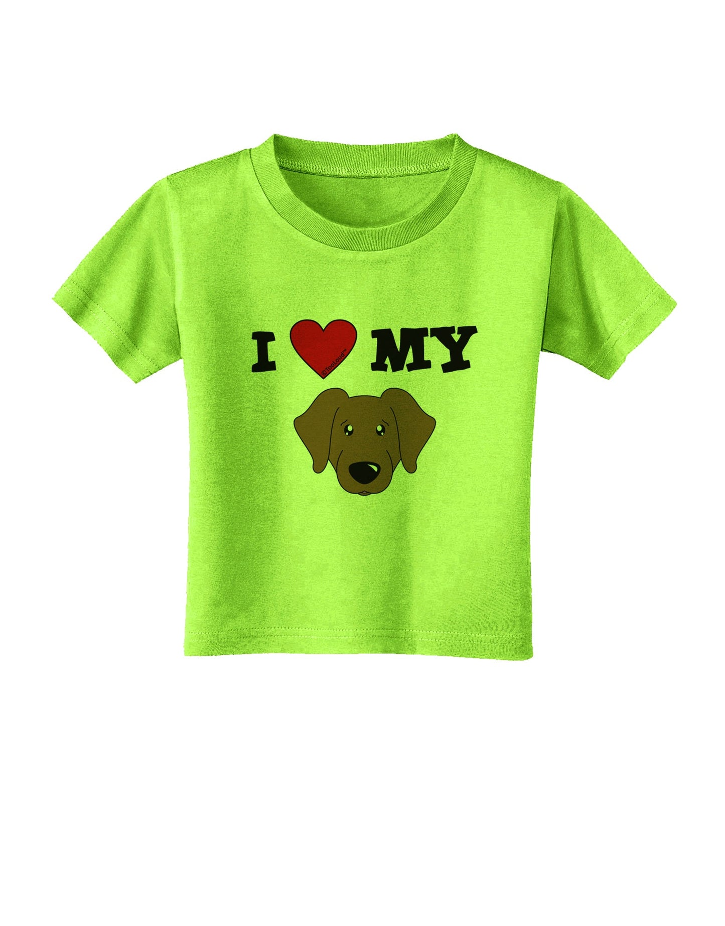 I Heart My - Cute Chocolate Labrador Retriever Dog Toddler T-Shirt by TooLoud-Toddler T-Shirt-TooLoud-Lime-Green-2T-Davson Sales