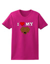 I Heart My - Cute Chocolate Labrador Retriever Dog Womens Dark T-Shirt by TooLoud-Womens T-Shirt-TooLoud-Hot-Pink-Small-Davson Sales