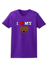 I Heart My - Cute Chocolate Labrador Retriever Dog Womens Dark T-Shirt by TooLoud-Womens T-Shirt-TooLoud-Purple-X-Small-Davson Sales