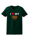 I Heart My - Cute Chocolate Labrador Retriever Dog Womens Dark T-Shirt by TooLoud-Womens T-Shirt-TooLoud-Forest-Green-Small-Davson Sales