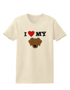 I Heart My - Cute Chocolate Labrador Retriever Dog Womens T-Shirt by TooLoud-Womens T-Shirt-TooLoud-Natural-X-Small-Davson Sales