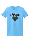 I Heart My - Cute Chocolate Labrador Retriever Dog Womens T-Shirt by TooLoud-Womens T-Shirt-TooLoud-Aquatic-Blue-X-Small-Davson Sales