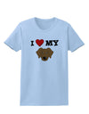 I Heart My - Cute Chocolate Labrador Retriever Dog Womens T-Shirt by TooLoud-Womens T-Shirt-TooLoud-Light-Blue-X-Small-Davson Sales