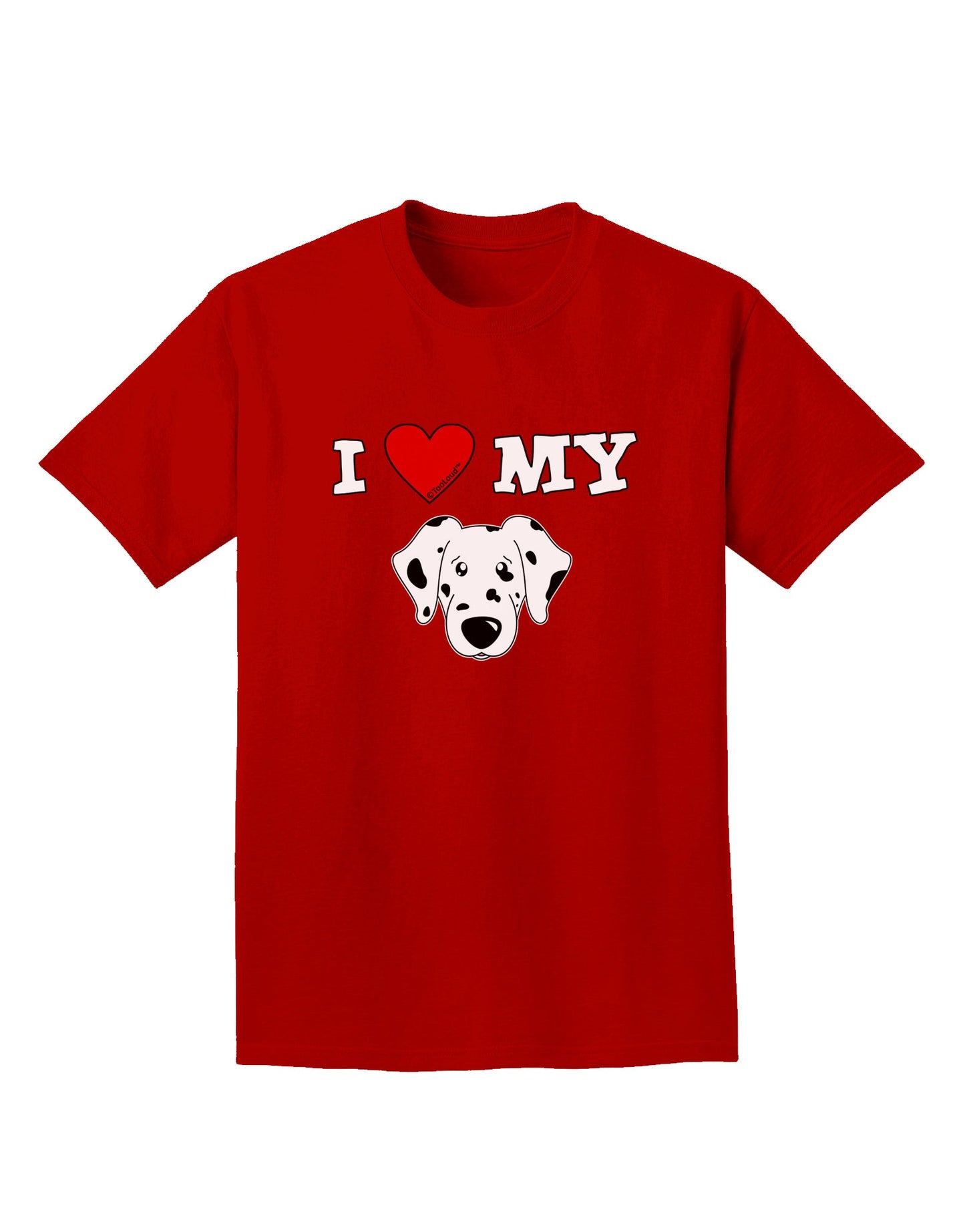 I Heart My - Cute Dalmatian Dog Adult Dark T-Shirt by TooLoud-Mens T-Shirt-TooLoud-Red-Small-Davson Sales