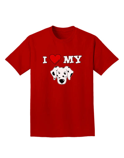 I Heart My - Cute Dalmatian Dog Adult Dark T-Shirt by TooLoud-Mens T-Shirt-TooLoud-Red-Small-Davson Sales