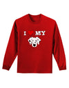 I Heart My - Cute Dalmatian Dog Adult Long Sleeve Dark T-Shirt by TooLoud-TooLoud-Red-Small-Davson Sales