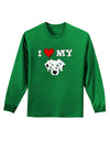 I Heart My - Cute Dalmatian Dog Adult Long Sleeve Dark T-Shirt by TooLoud-TooLoud-Kelly-Green-Small-Davson Sales