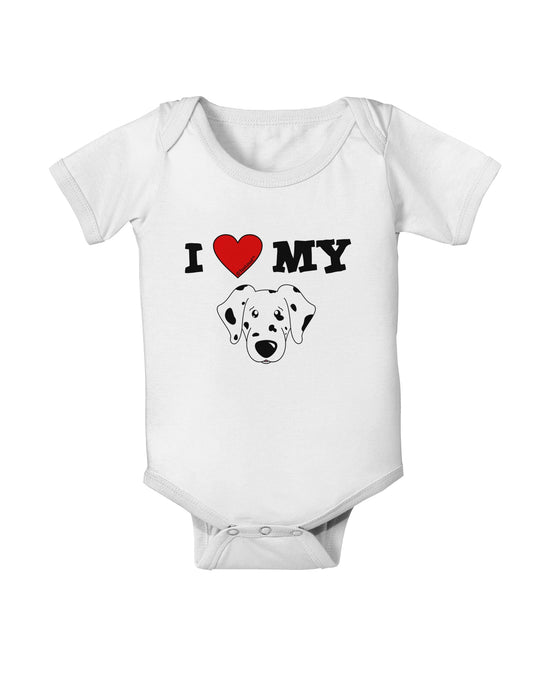 I Heart My - Cute Dalmatian Dog Baby Romper Bodysuit by TooLoud-Baby Romper-TooLoud-White-06-Months-Davson Sales