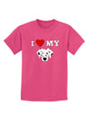 I Heart My - Cute Dalmatian Dog Childrens Dark T-Shirt by TooLoud-Childrens T-Shirt-TooLoud-Sangria-X-Small-Davson Sales