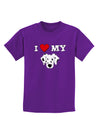 I Heart My - Cute Dalmatian Dog Childrens Dark T-Shirt by TooLoud-Childrens T-Shirt-TooLoud-Purple-X-Small-Davson Sales