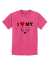 I Heart My - Cute Dalmatian Dog Childrens T-Shirt by TooLoud-Childrens T-Shirt-TooLoud-Sangria-X-Small-Davson Sales