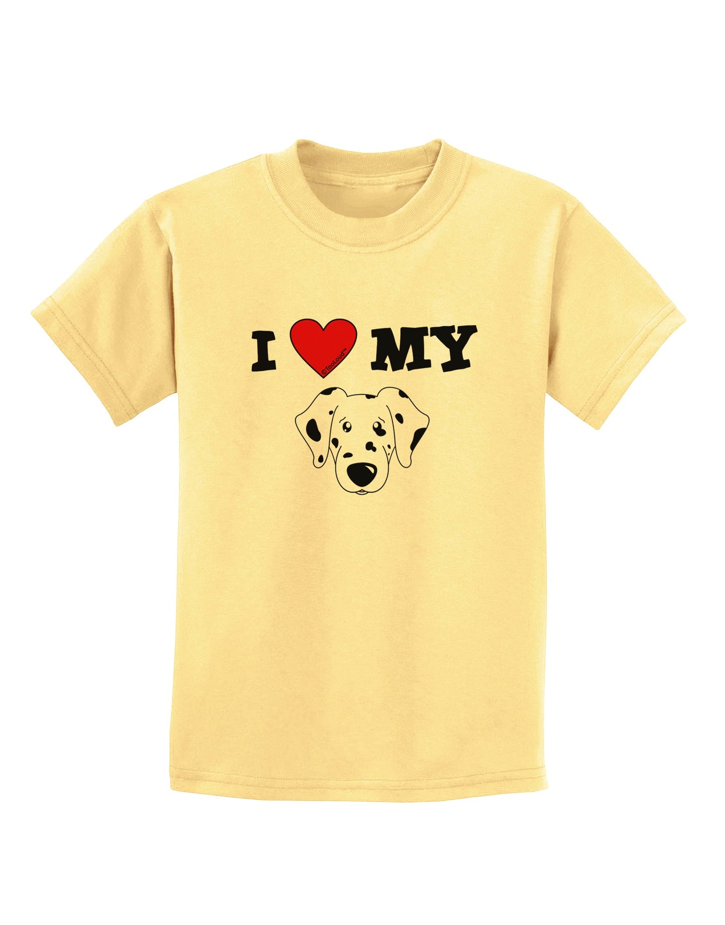 I Heart My - Cute Dalmatian Dog Childrens T-Shirt by TooLoud-Childrens T-Shirt-TooLoud-Daffodil-Yellow-X-Small-Davson Sales