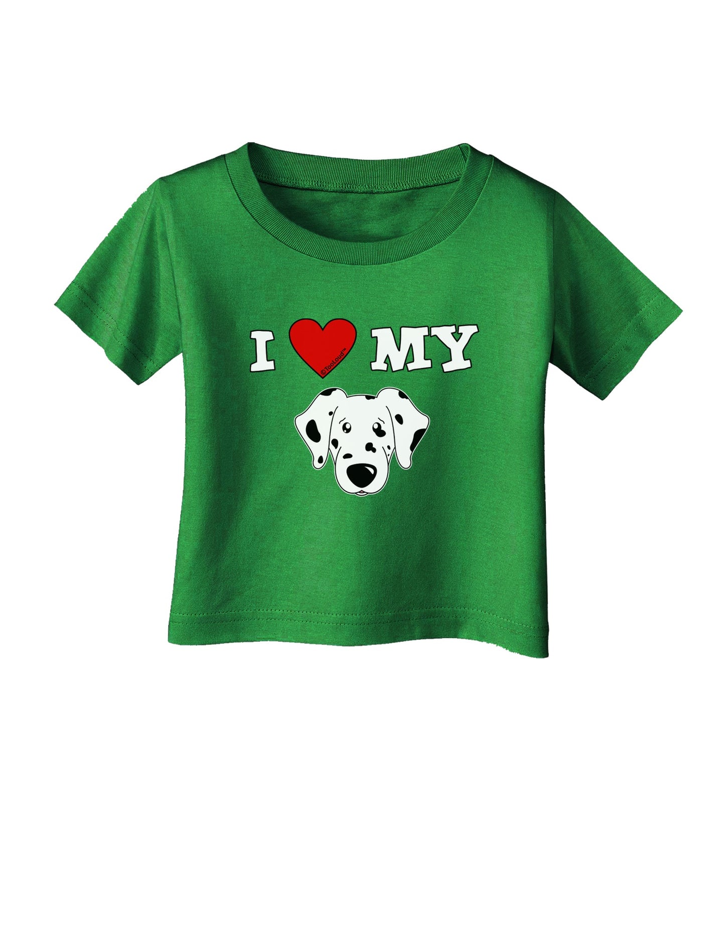I Heart My - Cute Dalmatian Dog Infant T-Shirt Dark by TooLoud-Infant T-Shirt-TooLoud-Clover-Green-06-Months-Davson Sales