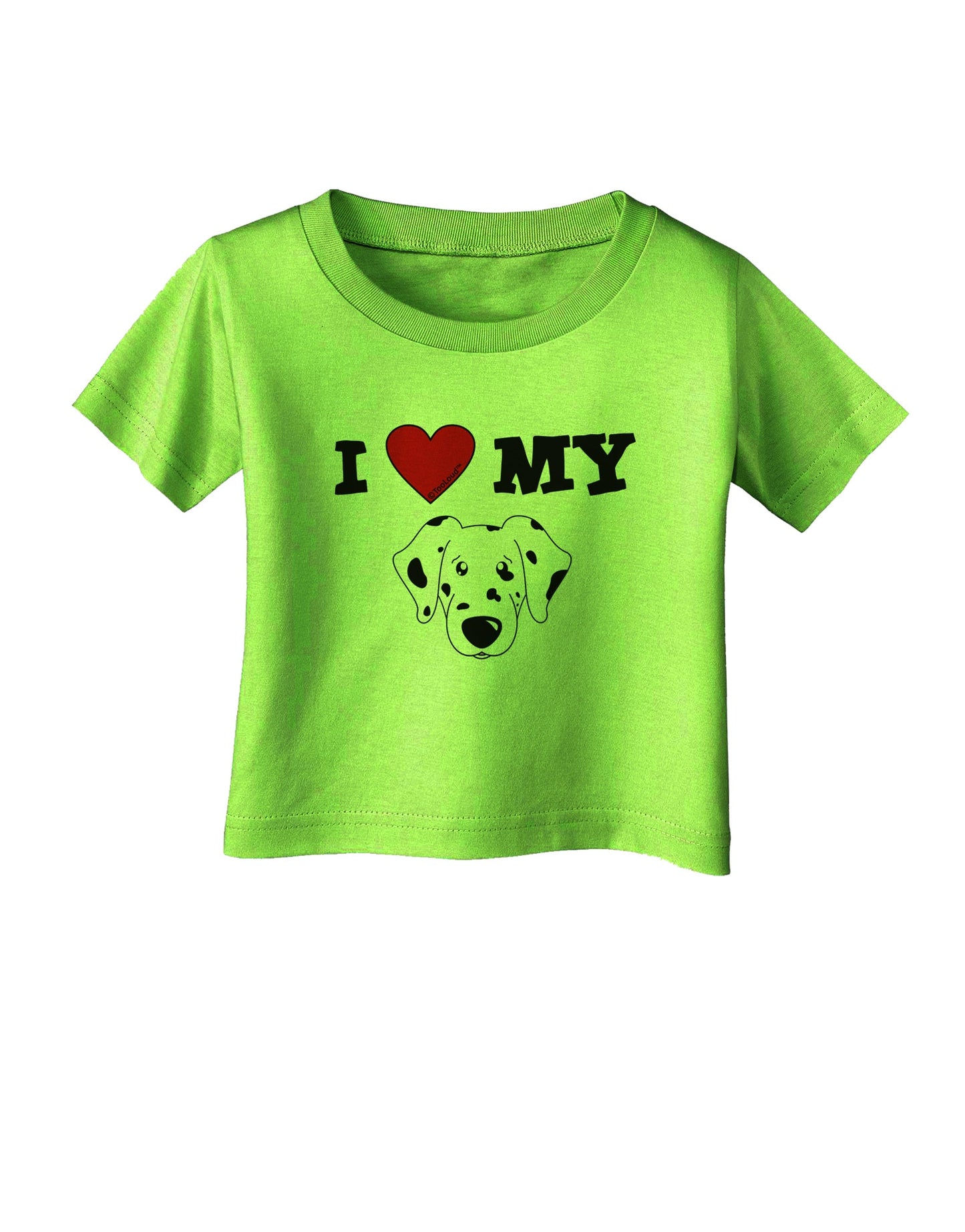I Heart My - Cute Dalmatian Dog Infant T-Shirt by TooLoud-Infant T-Shirt-TooLoud-Lime-Green-06-Months-Davson Sales