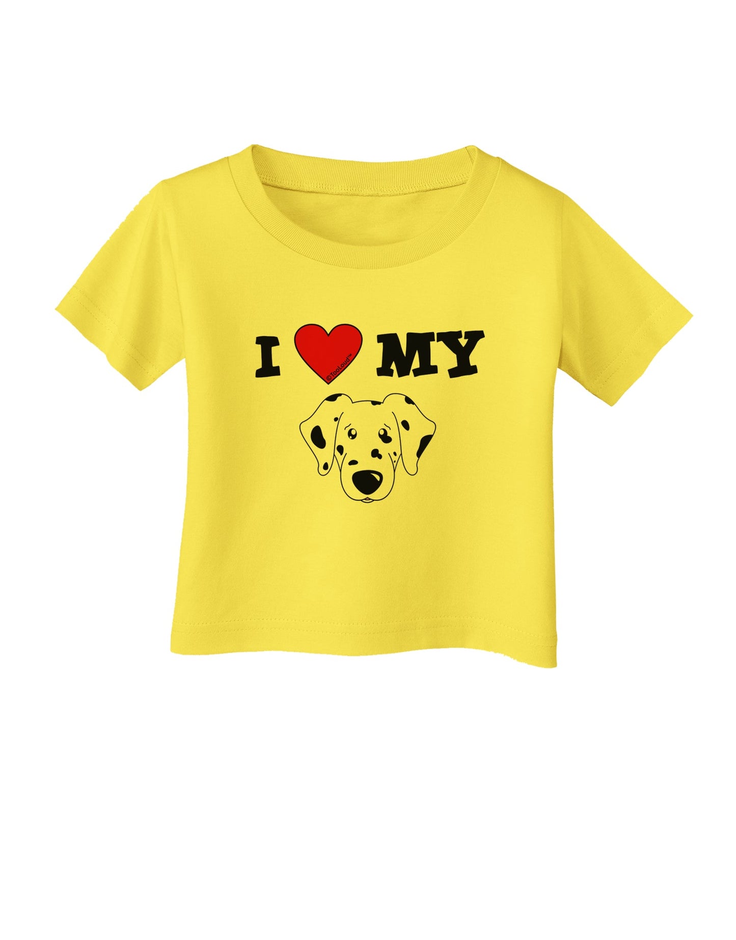 I Heart My - Cute Dalmatian Dog Infant T-Shirt by TooLoud-Infant T-Shirt-TooLoud-Yellow-06-Months-Davson Sales
