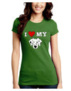 I Heart My - Cute Dalmatian Dog Juniors Crew Dark T-Shirt by TooLoud-T-Shirts Juniors Tops-TooLoud-Kiwi-Green-Juniors Fitted X-Small-Davson Sales