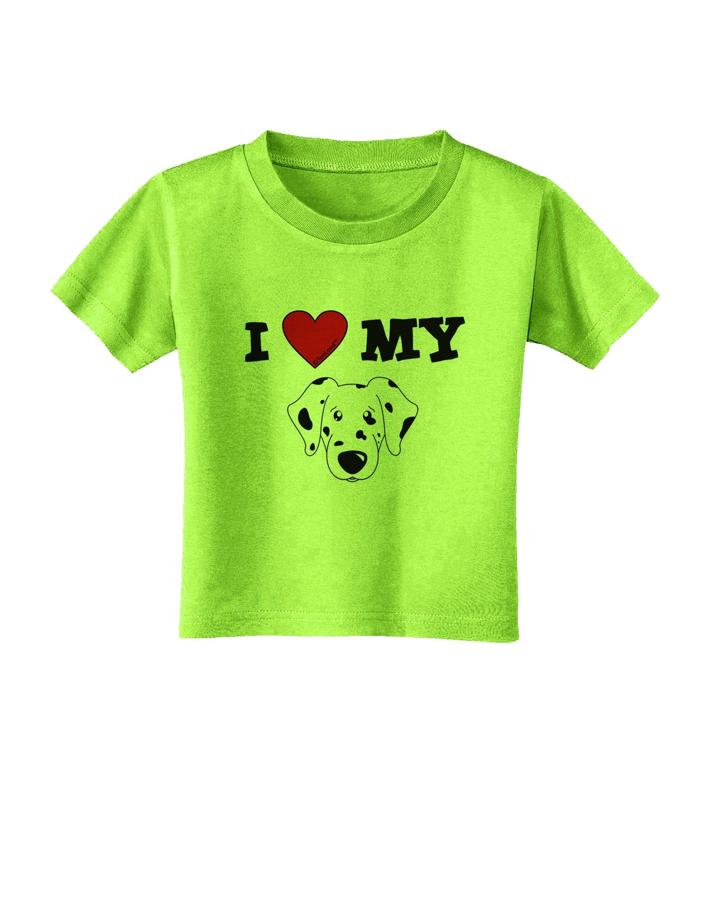 I Heart My - Cute Dalmatian Dog Toddler T-Shirt by TooLoud-Toddler T-Shirt-TooLoud-Lime-Green-2T-Davson Sales