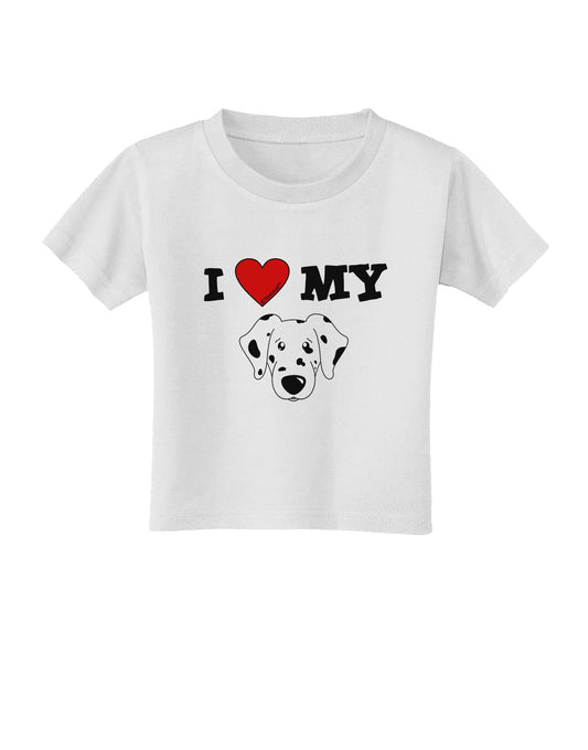 I Heart My - Cute Dalmatian Dog Toddler T-Shirt by TooLoud-Toddler T-Shirt-TooLoud-White-2T-Davson Sales