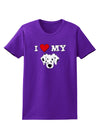 I Heart My - Cute Dalmatian Dog Womens Dark T-Shirt by TooLoud-Womens T-Shirt-TooLoud-Purple-X-Small-Davson Sales