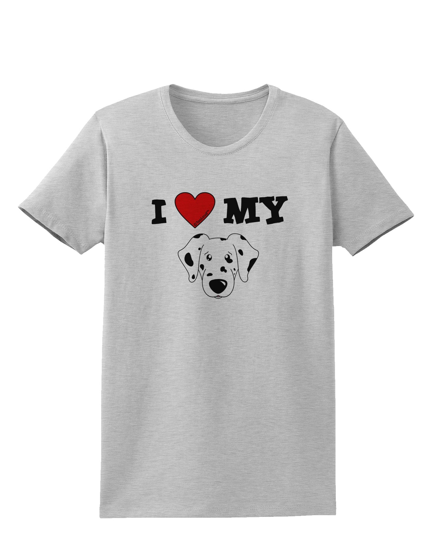 I Heart My - Cute Dalmatian Dog Womens T-Shirt by TooLoud-Womens T-Shirt-TooLoud-AshGray-X-Small-Davson Sales