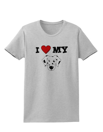 I Heart My - Cute Dalmatian Dog Womens T-Shirt by TooLoud-Womens T-Shirt-TooLoud-AshGray-X-Small-Davson Sales