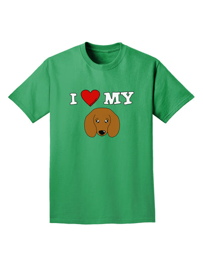 I Heart My - Cute Doxie Dachshund Dog Adult Dark T-Shirt by TooLoud-Mens T-Shirt-TooLoud-Kelly-Green-Small-Davson Sales