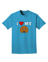 I Heart My - Cute Doxie Dachshund Dog Adult Dark T-Shirt by TooLoud-Mens T-Shirt-TooLoud-Turquoise-Small-Davson Sales