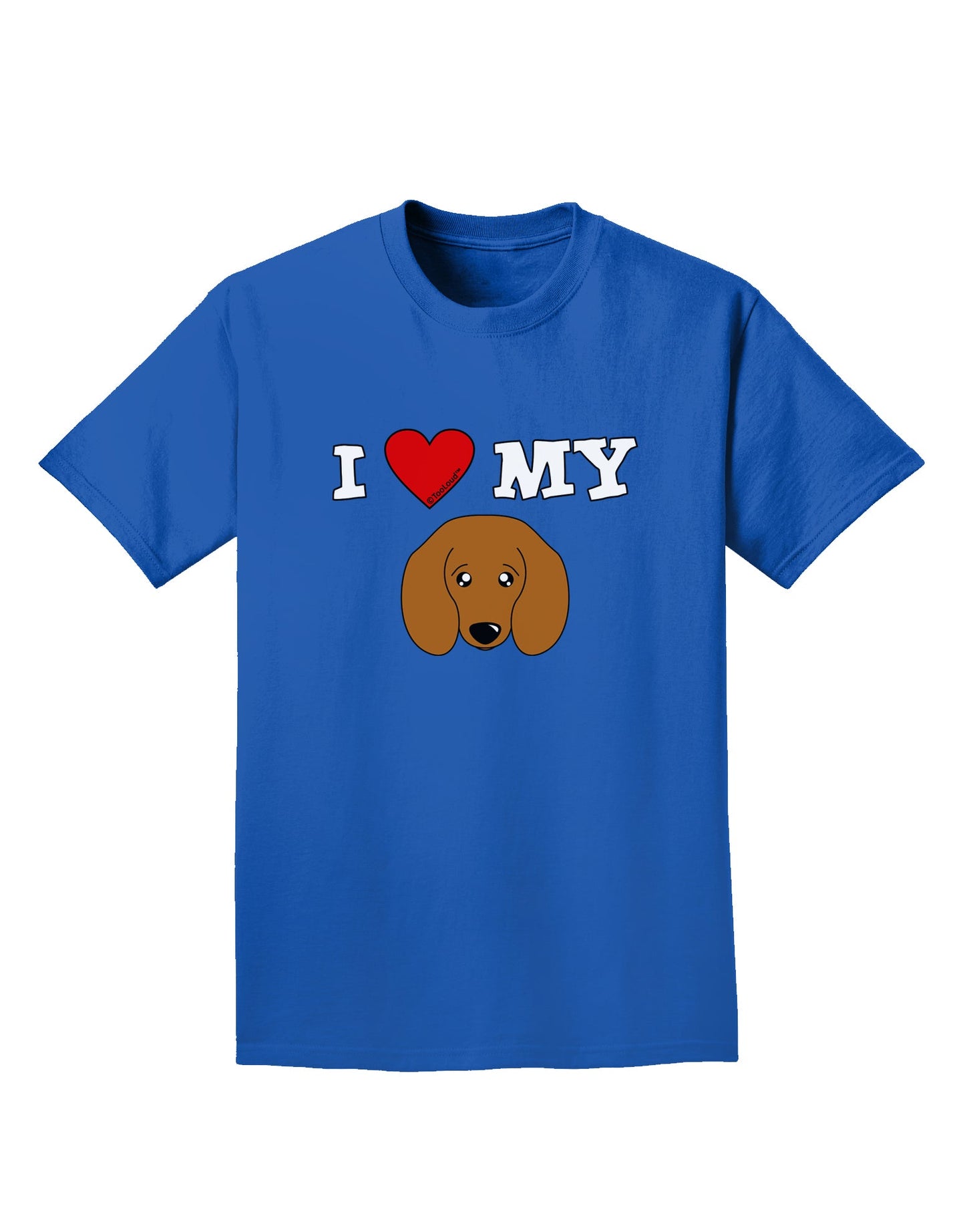 I Heart My - Cute Doxie Dachshund Dog Adult Dark T-Shirt by TooLoud-Mens T-Shirt-TooLoud-Royal-Blue-Small-Davson Sales
