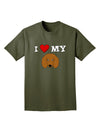 I Heart My - Cute Doxie Dachshund Dog Adult Dark T-Shirt by TooLoud-Mens T-Shirt-TooLoud-Military-Green-Small-Davson Sales