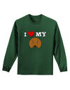 I Heart My - Cute Doxie Dachshund Dog Adult Long Sleeve Dark T-Shirt by TooLoud-TooLoud-Dark-Green-Small-Davson Sales