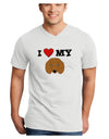 I Heart My - Cute Doxie Dachshund Dog Adult V-Neck T-shirt by TooLoud