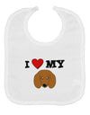 I Heart My - Cute Doxie Dachshund Dog Baby Bib by TooLoud