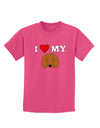 I Heart My - Cute Doxie Dachshund Dog Childrens Dark T-Shirt by TooLoud-Childrens T-Shirt-TooLoud-Sangria-X-Small-Davson Sales