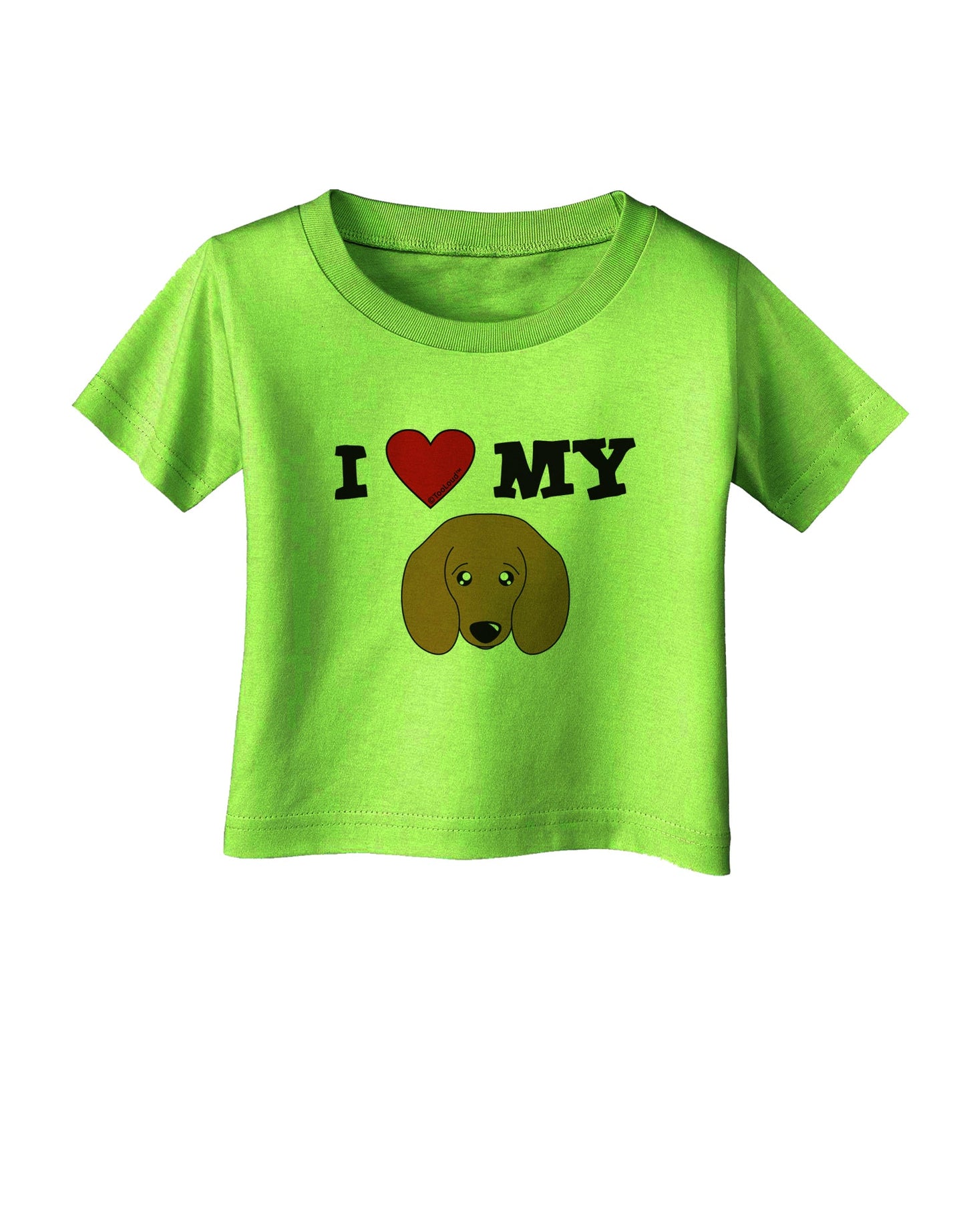 I Heart My - Cute Doxie Dachshund Dog Infant T-Shirt by TooLoud-Infant T-Shirt-TooLoud-Lime-Green-06-Months-Davson Sales