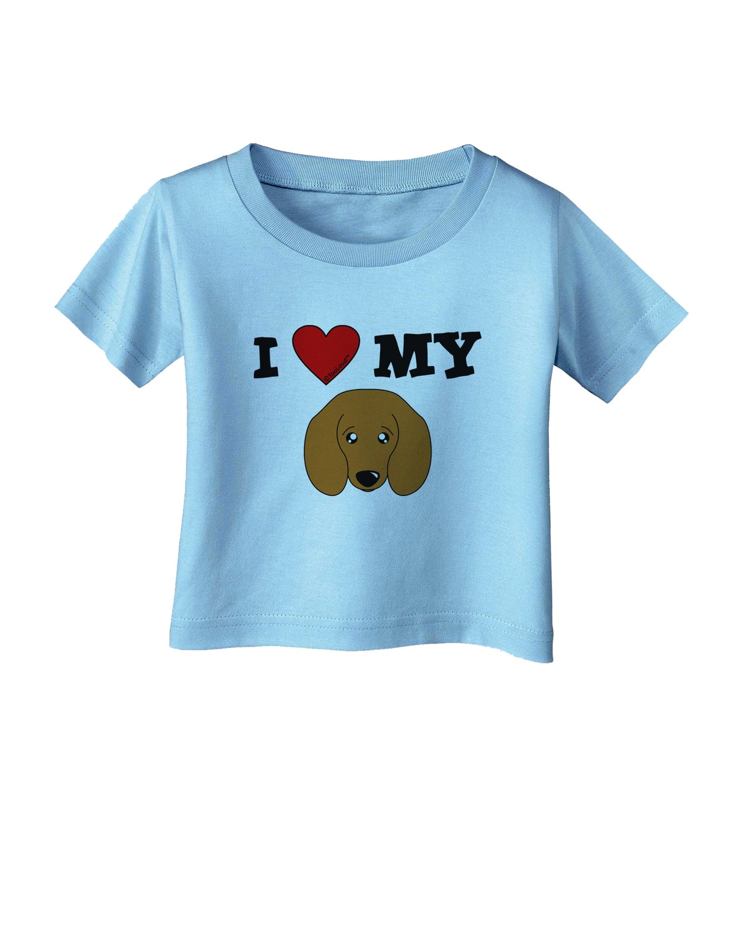 I Heart My - Cute Doxie Dachshund Dog Infant T-Shirt by TooLoud-Infant T-Shirt-TooLoud-Aquatic-Blue-06-Months-Davson Sales