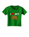 I Heart My - Cute Doxie Dachshund Dog Toddler T-Shirt Dark by TooLoud-Toddler T-Shirt-TooLoud-Clover-Green-2T-Davson Sales