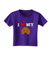 I Heart My - Cute Doxie Dachshund Dog Toddler T-Shirt Dark by TooLoud-Toddler T-Shirt-TooLoud-Purple-2T-Davson Sales