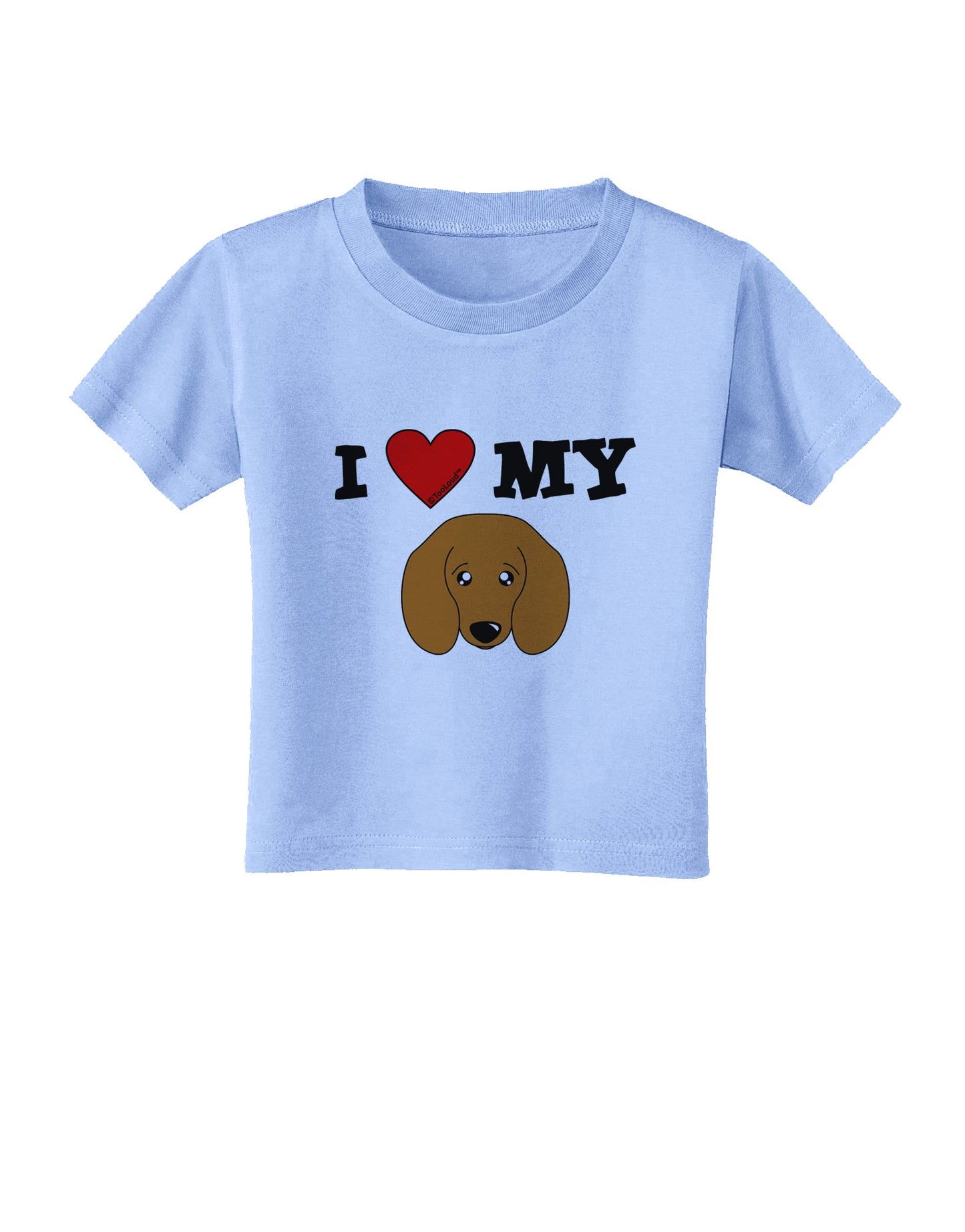 I Heart My - Cute Doxie Dachshund Dog Toddler T-Shirt by TooLoud-Toddler T-Shirt-TooLoud-Aquatic-Blue-2T-Davson Sales