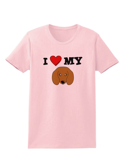 I Heart My - Cute Doxie Dachshund Dog Womens T-Shirt by TooLoud-Womens T-Shirt-TooLoud-PalePink-X-Small-Davson Sales