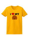 I Heart My - Cute Doxie Dachshund Dog Womens T-Shirt by TooLoud-Womens T-Shirt-TooLoud-Gold-X-Small-Davson Sales